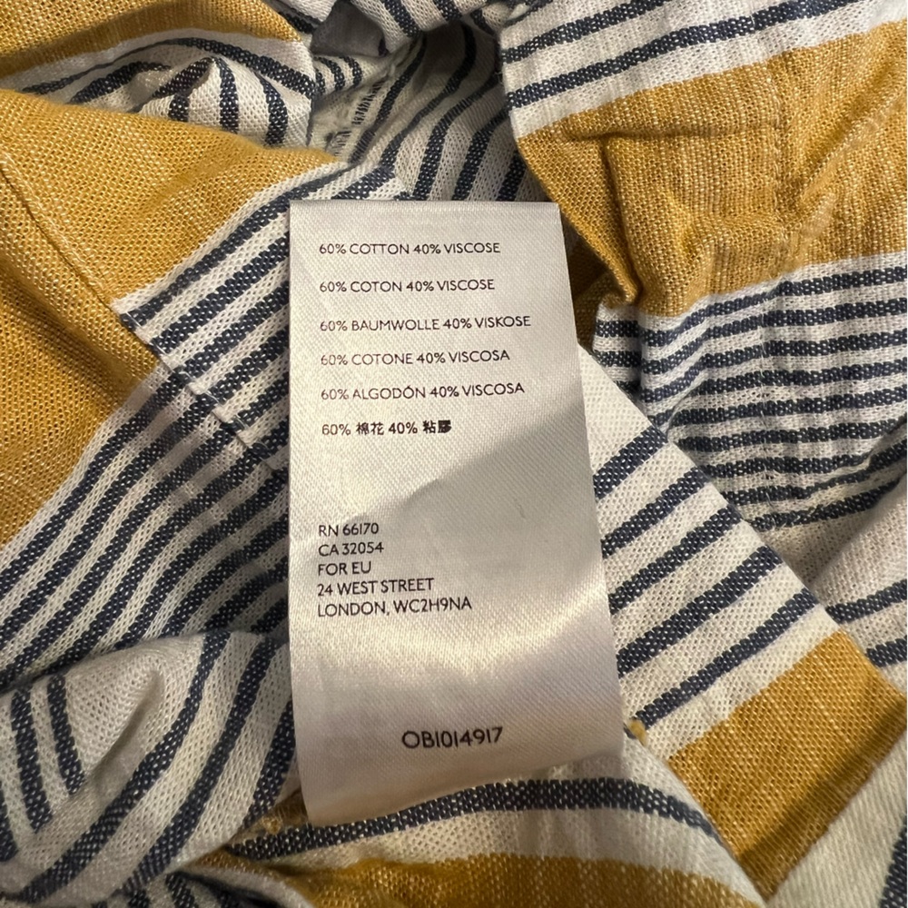 Anthropologie Yellow and White Striped Midi Skirt - Picture 7 of 7